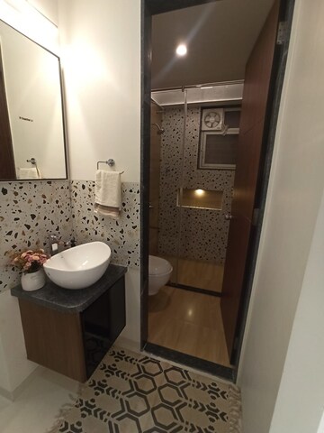 Bathroom in 3 BHK Apartment at Beharay Rathi Hillview Residency, Kothrud – for Sale