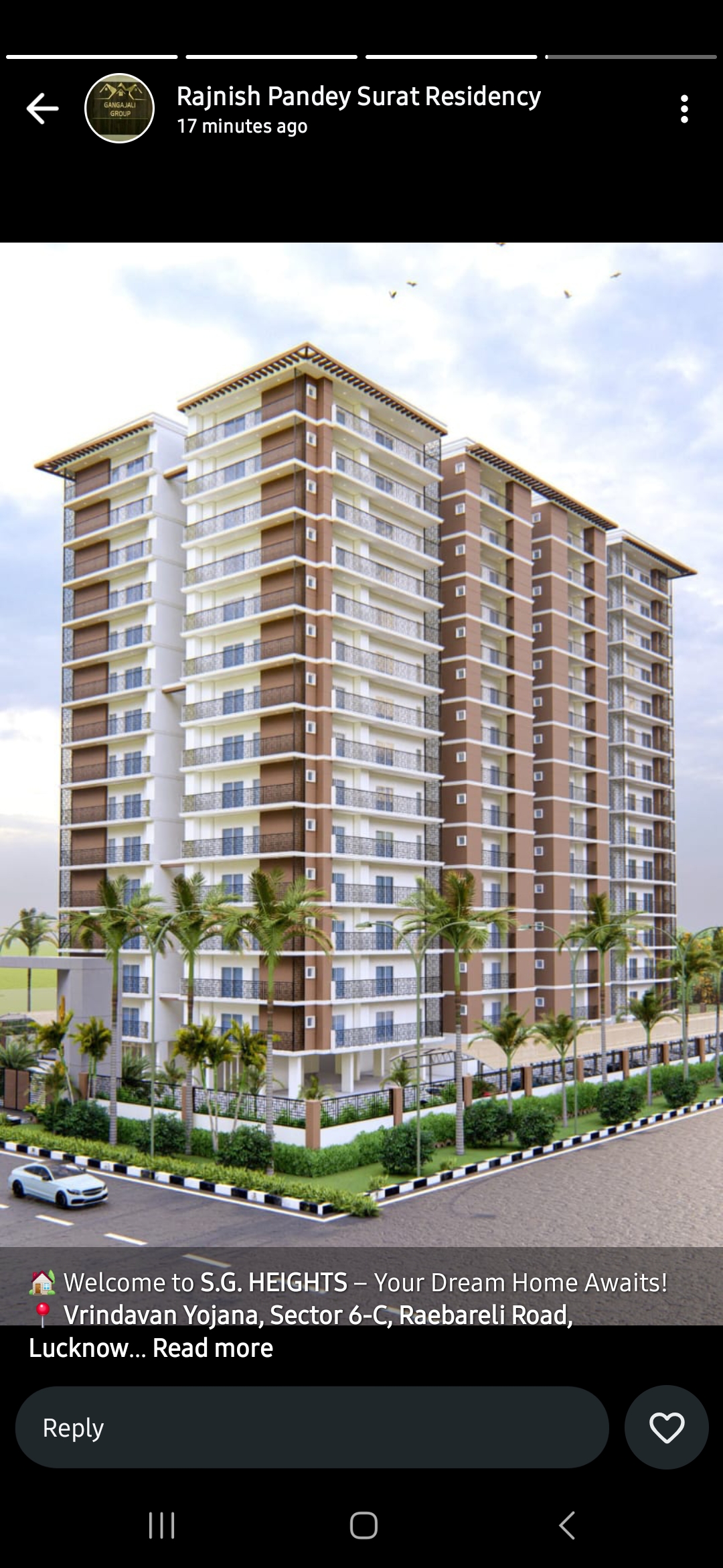 3 BHK + Study Room Apartment For Sale in Shivani SG Heights