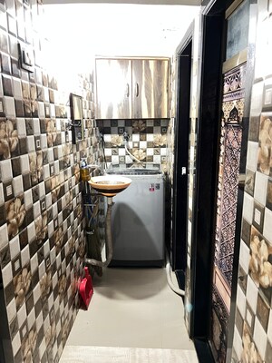 Bathroom in 1 BHK Apartment at Omkar Apartment Kharegaon, Kalwa – for Sale