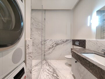 Bathroom in 1 BHK Apartment at Bhartiya Leela Residences, Thanisandra Main Road – for Rent