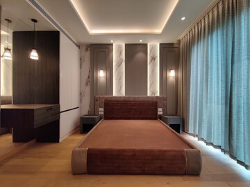 Living Room in 1 BHK Apartment at Bhartiya Leela Residences, Thanisandra Main Road – for Rent