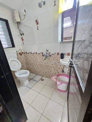 Bathroom in 1 BHK Apartment at Krishna Kunj CHS Bhayander East, Bhayandar East – for Rent