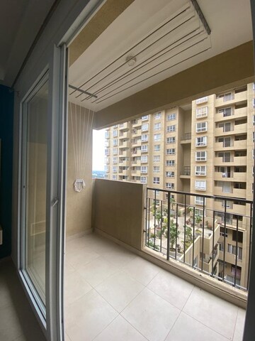 Balcony in 2.5 BHK Apartment at Bhartiya City Nikoo Homes II, Thanisandra Main Road – for Rent