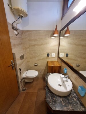 Bathroom in 3 BHK Builder Floor at Ansal Florence Villa, Sector 57 – for Rent