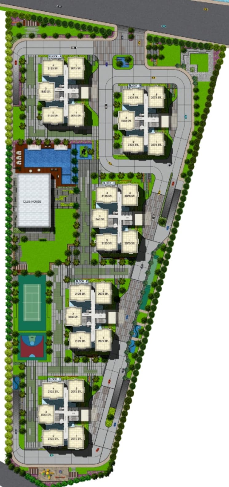 Master Plan, jayabheri-the-summit 3 Bedroom 1860 Sq.Ft. Apartment In Narsingi Hyderabad 9286561