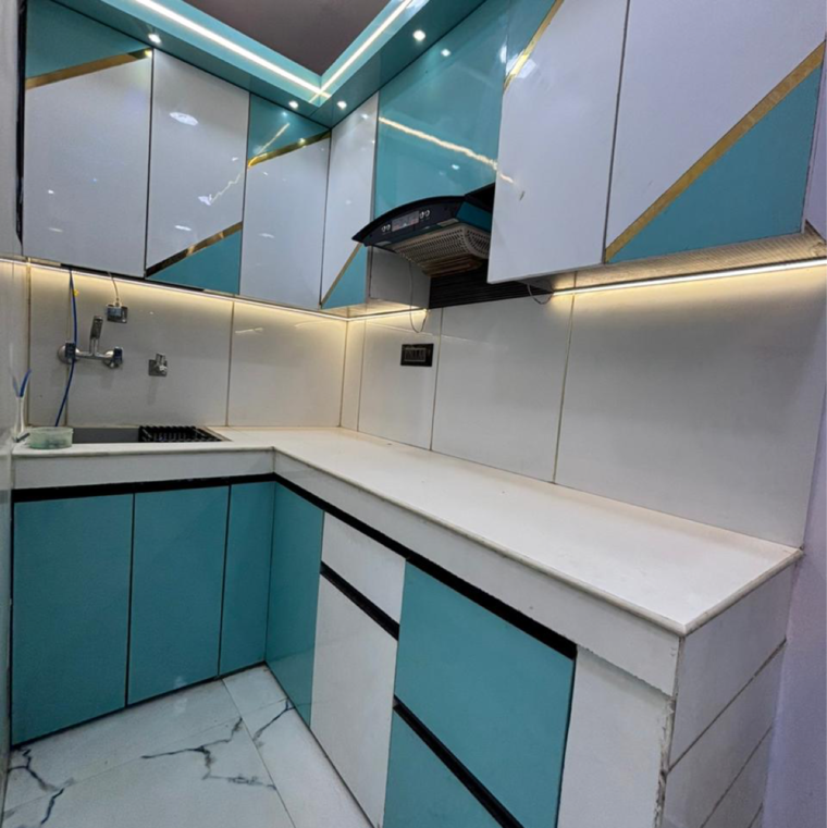 Kitchen, uttam nagar 2 Bedroom 550 Sq.Ft. Builder Floor In Uttam Nagar Delhi 9286598