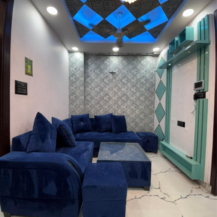 Living Room, uttam nagar 2 Bedroom 550 Sq.Ft. Builder Floor In Uttam Nagar Delhi 9286598