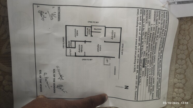 Floor Plan, sri-nilayam-nacharam 2 Bedroom 850 Sq.Ft. Apartment In Nacharam Hyderabad 9286704