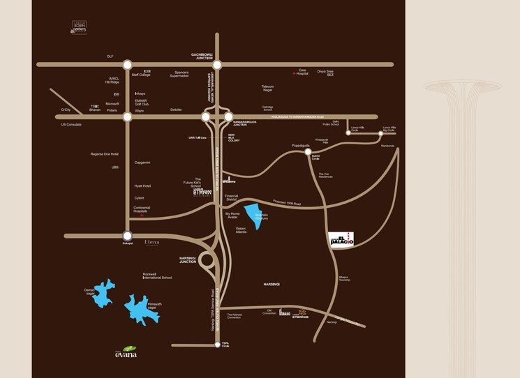 undefined, lansum-el-palacio 3 Bedroom 1715 Sq.Ft. Apartment In Puppalaguda Hyderabad 9286698