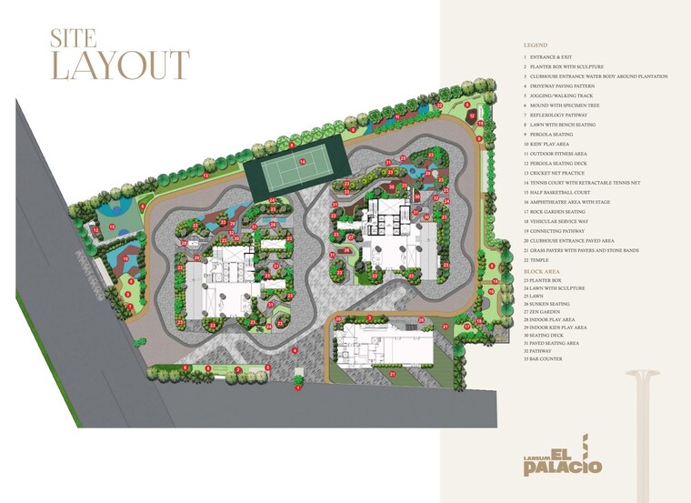Master Plan, lansum-el-palacio 3 Bedroom 2320 Sq.Ft. Apartment In Puppalaguda Hyderabad 9286783