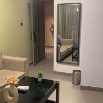 Living Room in Studio Apartment at Supertech Supernova Spira Residency, Sector 94 – for Rent