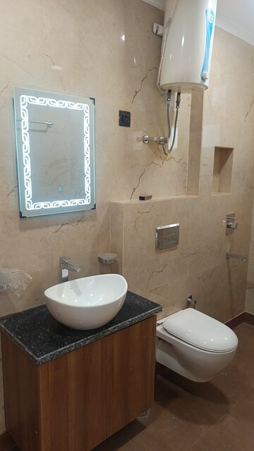 Bathroom in 2 BHK Builder Floor at Patel Nagar – for Rent
