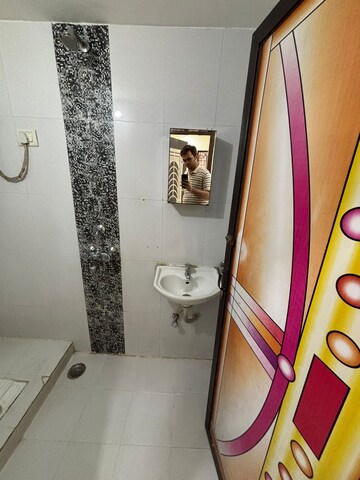 Bathroom in 3 BHK Apartment at Kopar Khairane – for Rent