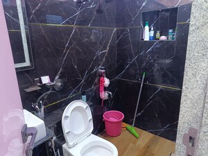 Bathroom in 1 BHK Apartment at Ani Anu Sri Balaji Enclave, Malad West – for Rent