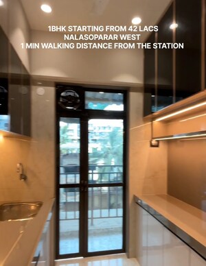 Kitchen in 2 BHK Apartment at Realtech Dhananjay Heights, Nalasopara West – for Sale