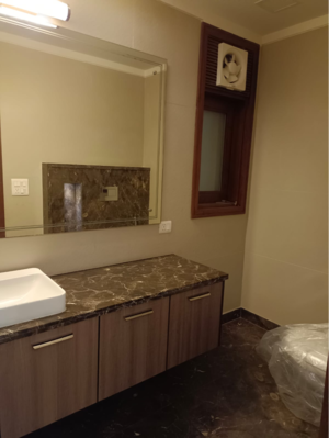 Bathroom in 4 BHK Builder Floor at Boutique Residential Apartments A1 313, Safdarjung Enclave – for Rent