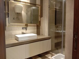 Bathroom in 4 BHK Builder Floor at Boutique Residential Apartments A1 313, Safdarjung Enclave – for Rent