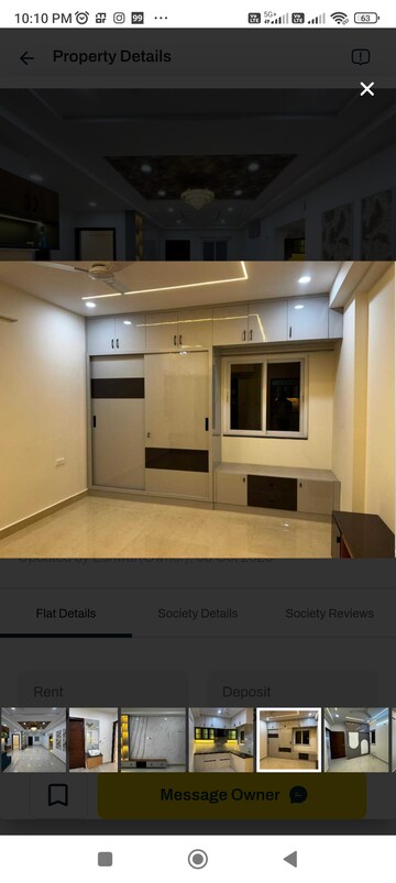 Living Room in 3 BHK Apartment at Gem Nakshatra, Kokapet – for Rent
