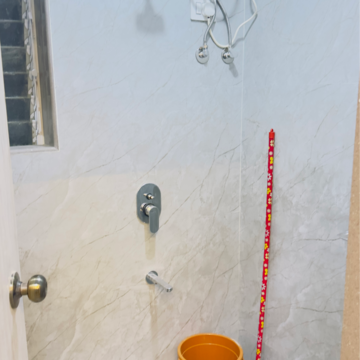 Bathroom in 1 BHK Apartment at Shraddha Evoque, Sonapur – for Rent