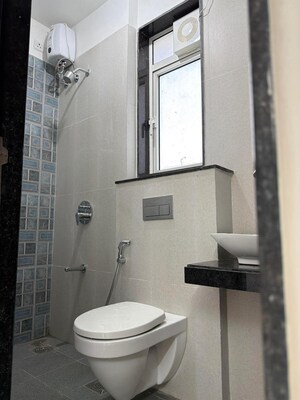 Bathroom in 2 BHK Apartment at Sheth Zuri, Laxmi Nagar – for Rent