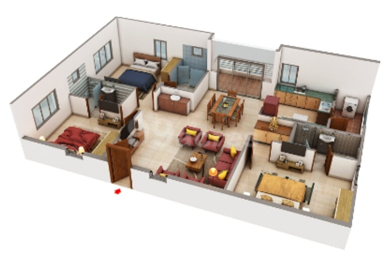 Master Plan, aparna-sarovar-zicon 2.5 Bedroom 1495 Sq.Ft. Apartment In Nallagandla Hyderabad 9287577