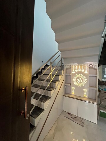 Staircase in 3 BHK Villa at Jankipuram Extension – for Sale