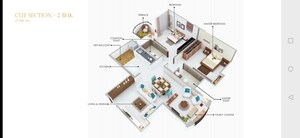 Floor Plan in 2 BHK Apartment at Marimagnum Mi Casa, Undri – for Sale