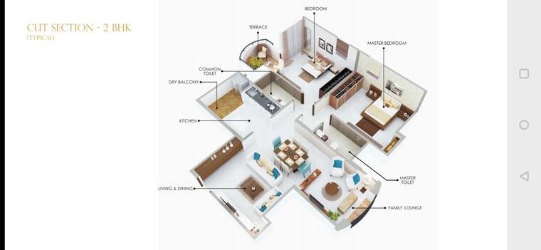Floor Plan, marimagnum-mi-casa 2 Bedroom 840 Sq.Ft. Apartment In Undri Pune 9288062
