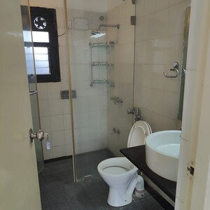 Bathroom in 3 BHK Apartment at Chaitanya Tower, Prabhadevi – for Rent