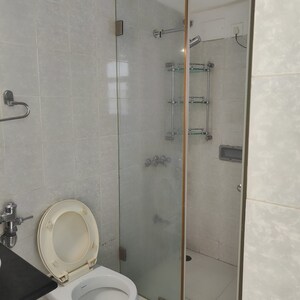 Bathroom in 3 BHK Apartment at Chaitanya Tower, Prabhadevi – for Rent