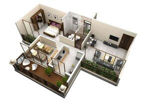 Floor Plan in 2 BHK Apartment at Pratik Gardens Kamothe, Kamothe Sector 34 – for Sale