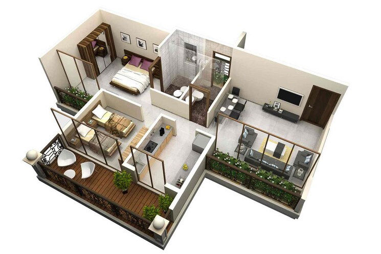 Floor Plan, pratik-gardens-kamothe 2 Bedroom 1129 Sq.Ft. Apartment In Kamothe Sector 34 Navi Mumbai 9288402