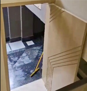 Staircase in 4 BHK Villa at Panchsheel Park – for Sale