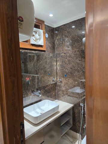 Bathroom in 2 BHK Builder Floor at Lajpat Nagar – for Rent