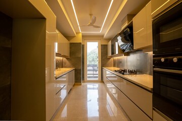 Kitchen in 3 BHK Builder Floor at Sector 4 – for Sale