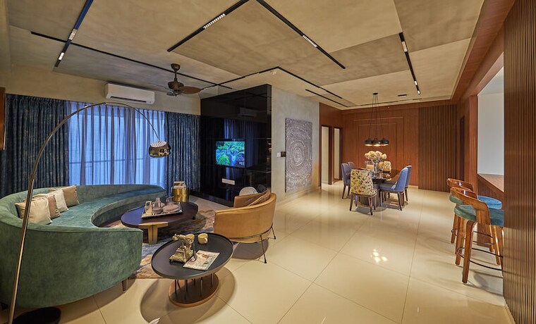 Living Room, purva-atmosphere 3 Bedroom 1313 Sq.Ft. Apartment In Keshav Nagar Pune 9289163
