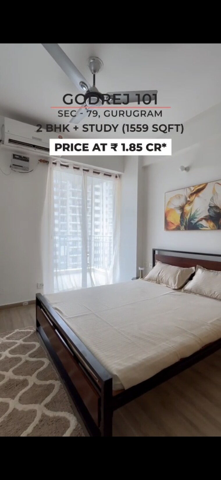 Bedroom, godrej-101 2.5 Bedroom 1550 Sq.Ft. Apartment In Sector 79 Gurgaon 9289324