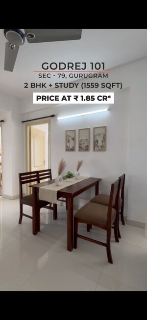 Living Room in 2.5 BHK Apartment at Godrej 101, Sector 79 – for Sale