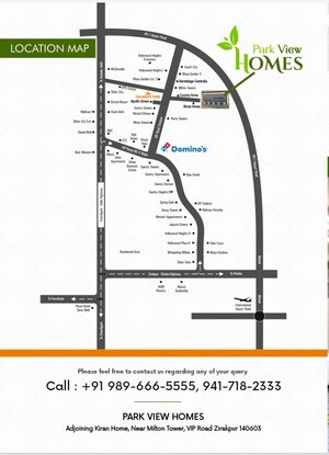 3 BHK Builder Floor – Map Location View at Vip Road - for Sale