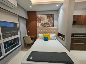 Master Bedroom in Studio Apartment at Gera World of Joy, Kharadi – for Rent