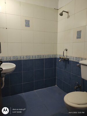 Bathroom in 2 BHK Builder Floor at Mehrauli – for Rent