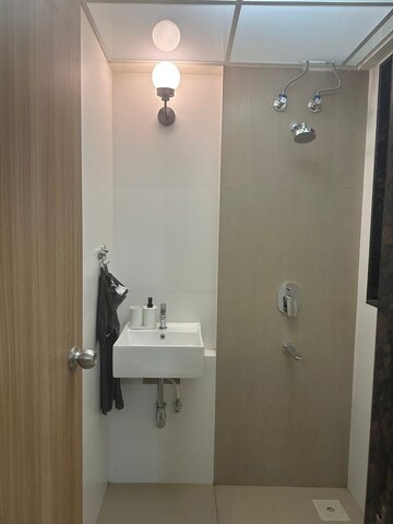 Bathroom in 1 BHK Apartment at Ruparel Elara, Kandivali West – for Rent