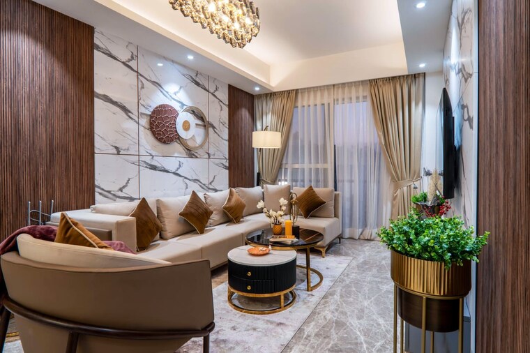 Living Room, orchid-ivy-floors 4 Bedroom 3200 Sq.Ft. Apartment In Sector 51 Gurgaon 9290472