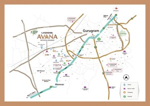 3 BHK Builder Floor – Map Location View at Landmark Avana, Sector 95 - for Sale