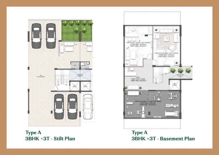 Floor Plan, landmark-avana 3 Bedroom 1494 Sq.Ft. Builder Floor In Sector 95 Gurgaon 9290708