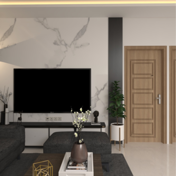 Living Room in 1 BHK Apartment at Sikka Karnam Greens, Garhi Village – for Rent