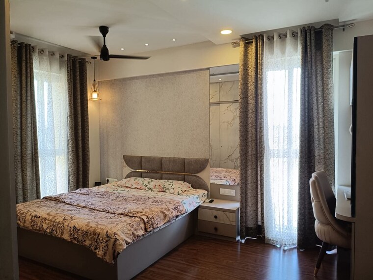 Master Bedroom, ganga-platino 2.5 Bedroom 1000 Sq.Ft. Apartment In Kharadi Pune 9291880