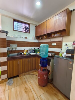 Kitchen in 1 BHK Builder Floor at Malviya Nagar – for Rent