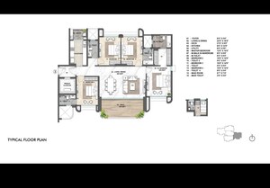 Floor Plan in 3 BHK Apartment at Lodha Hanging Garden Palava, Dombivli East – for Sale