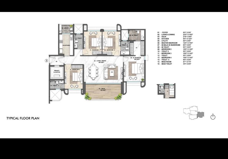 Floor Plan, lodha-hanging-garden-palava 3 Bedroom 1577 Sq.Ft. Apartment In Dombivli East Thane 9291998